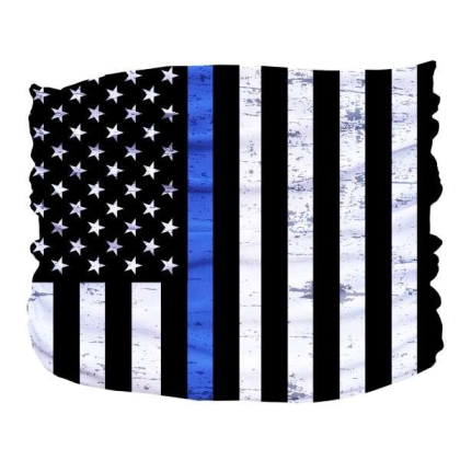 Blue,Black,White - Thin Blue Line Pup Scruff - 2XL