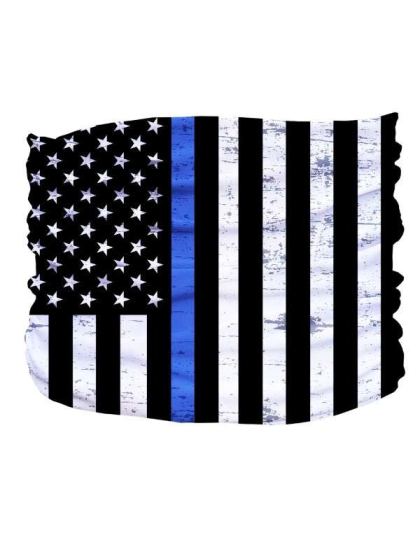 Blue,Black,White - Thin Blue Line Pup Scruff - Large