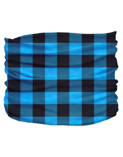 Blue - Buffalo Plaid Pup Scruff - Large