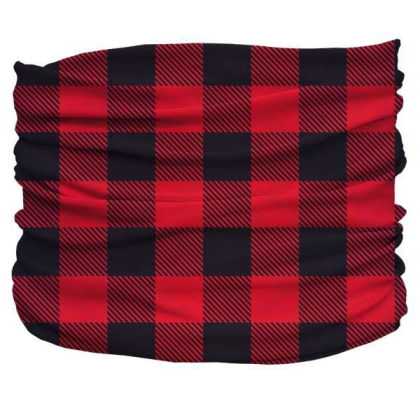 Red,Black - Buffalo Plaid Pup Scruff - Teeny