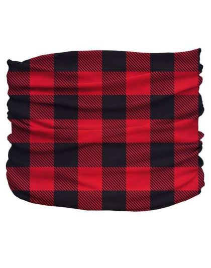 Red,Black - Buffalo Plaid Pup Scruff - Teeny