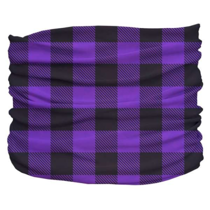 Purple,Black - Buffalo Plaid Pup Scruff - Medium