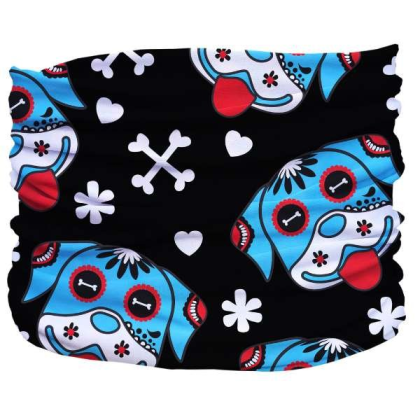 Black,Blue,White - Day of the Dog Pup Scruff - Large