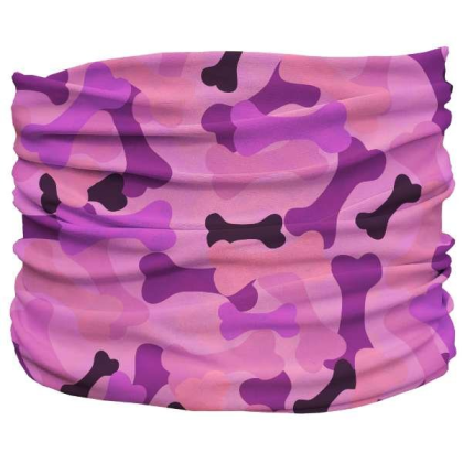 Pink - Bone Camo Pup Scruff - Small