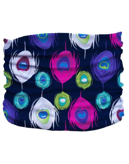 Multi - Peacock Splash Pup Scruff - Large