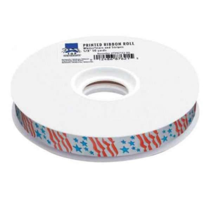 Stars & Stripes - 50-Yard Printed Ribbon Rolls - 50 Yards