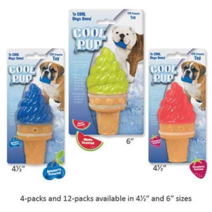 Blue - Cool Pup Toy  Ice Cream Cone - Large