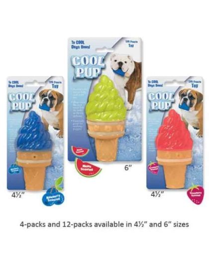 Blue - Cool Pup Toy  Ice Cream Cone - Large