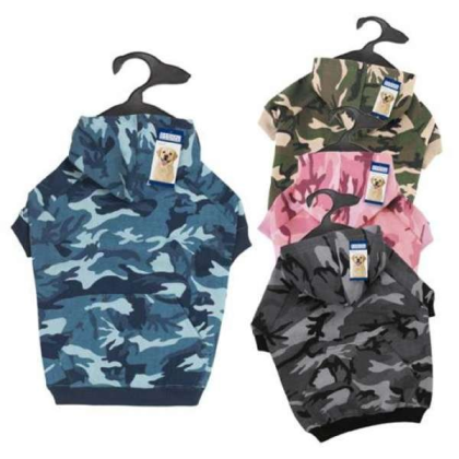 Green - Casual Canine Camo Hoodie - Xsmall