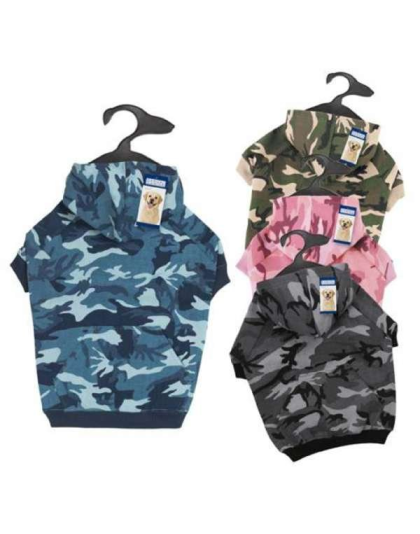 Pink - Casual Canine Camo Hoodie  - Medium