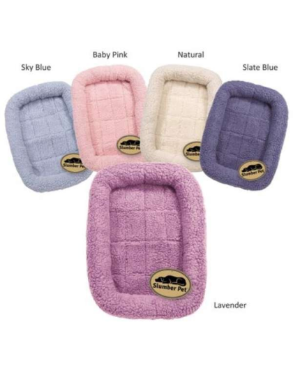 Blue - Slumber Pet Sherpa Crate Bed  - Small