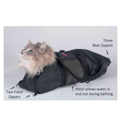 Black - Top Performance Cat Grooming Bag - 17x9In