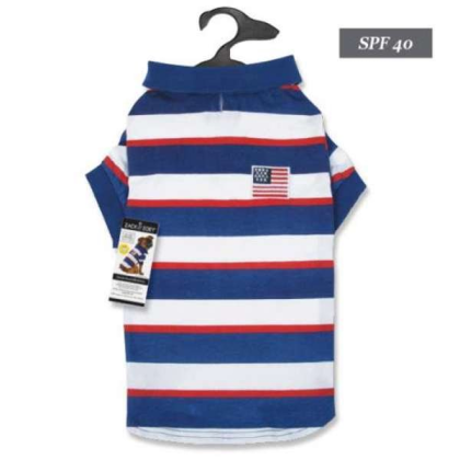 Red White Blue - ZZ Patriotic Pooch SPF40 Polo - Large