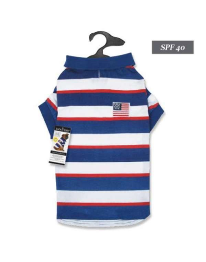 Red White Blue - ZZ Patriotic Pooch SPF40 Polo - Large