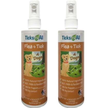 All Natural Flea & Tick 4 Dogs 8oz (2 pack) - 8oz