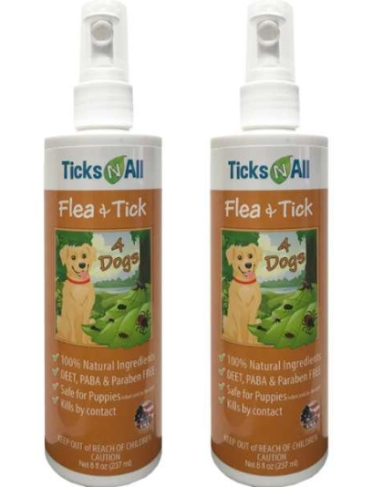 All Natural Flea & Tick 4 Dogs 8oz (2 pack) - 8oz