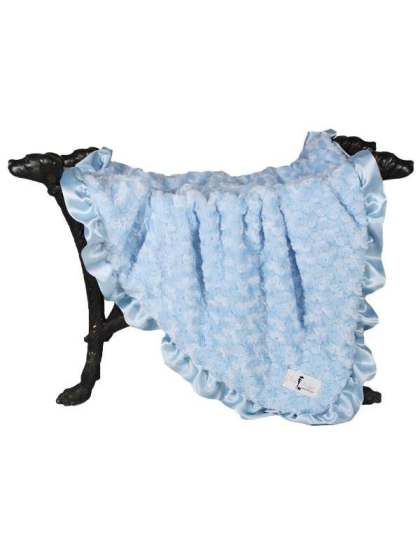 Baby Blue - Ruffle Baby Dog Blanket - Large