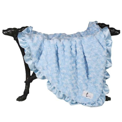 Baby Blue - Ruffle Baby Dog Blanket - Small