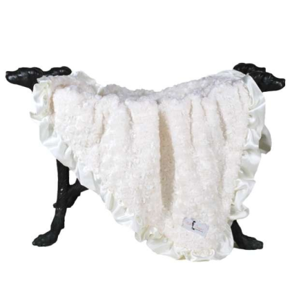 Cream - Ruffle Baby Dog Blanket - Small