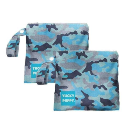 Blue - Blue Camo Dog Poop Bag Holders - 6.75x6.25