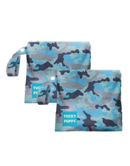 Blue - Blue Camo Dog Poop Bag Holders - 6.75x6.25