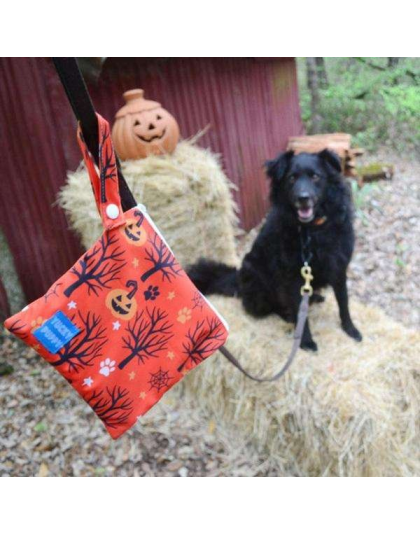 Orange - Halloween Yucky Puppy Poop Bag Carriers - 6.75x6.25