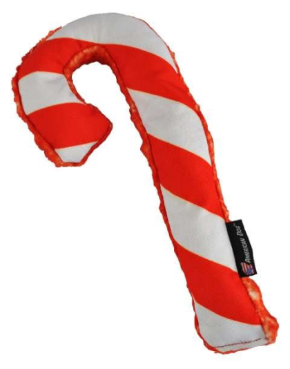 Red & White - Candy Cane Dog Toy