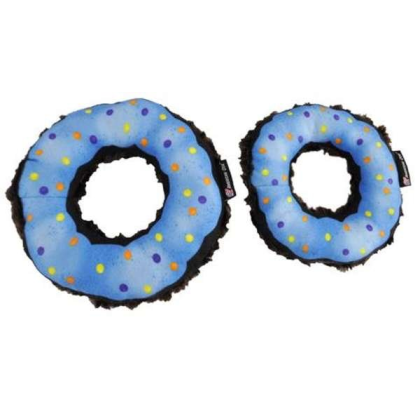 Blue/Chocolate - Donut Dog Toy - Medium