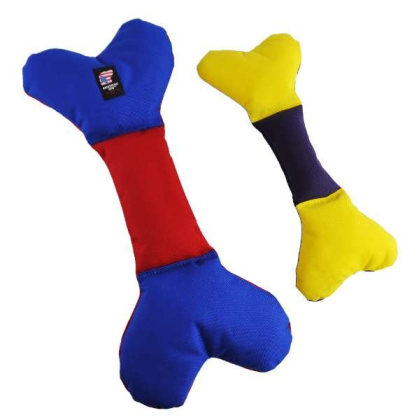 Purple Yellow - Da Bone Dog Toy - Medium - Medium