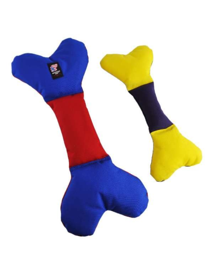 Purple Yellow - Da Bone Dog Toy - Medium - Medium