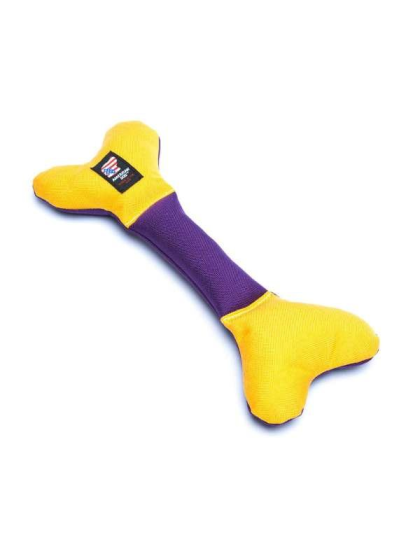 Purple Yellow - Da Bone Dog Toy - Medium - Medium