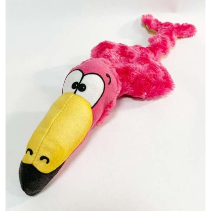 Pink/Yellow - Flora Flamingo Dog Toy