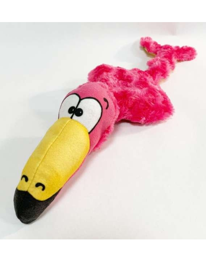 Pink/Yellow - Flora Flamingo Dog Toy