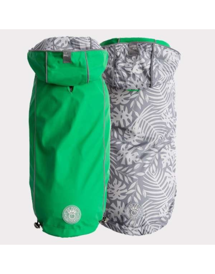 Green - GF Pet Reversible ElastoFit Raincoat  - 4XL