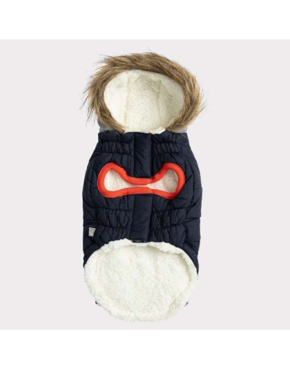 Navy - GF Pet  Winter Sailor Parka  - Small