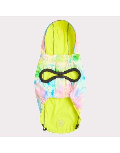 Neon Yellow - GF Pet Reversible Raincoat  - Medium