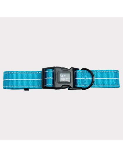 Neon Blue - GF Pet  Reflective Collar - Large-Wide