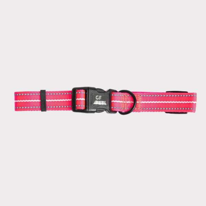 Neon Pink - GF Pet  Reflective Collar - Medium