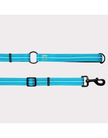 Neon Blue - GF Pet Reflective Leash - EEZY-6 - Medium/Large