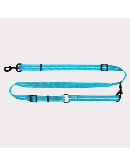 Neon Blue - GF Pet Reflective Leash - EEZY-6 - Medium/Large