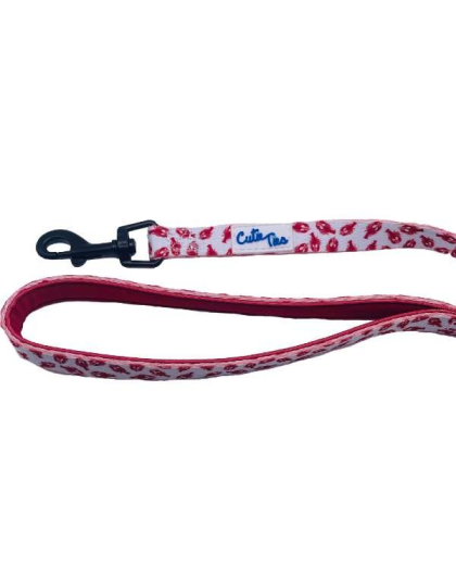 Lobster White - Cutie Ties Fun Design Dog Leash - Large