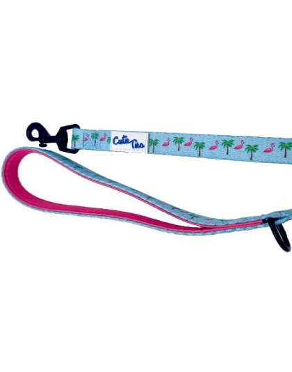 Flamingo Miami Vice - Cutie Ties Fun Design Dog Leash - Large