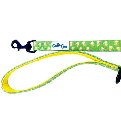 Green Beer - Cutie Ties Fun Design Dog Leash - Large