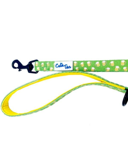 Green Beer - Cutie Ties Fun Design Dog Leash - Large