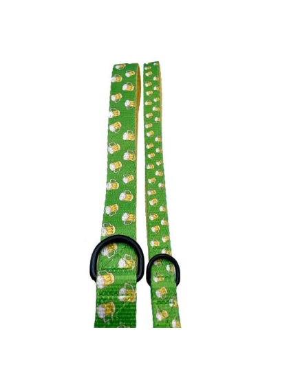 Green Beer - Cutie Ties Fun Design Dog Leash - Large