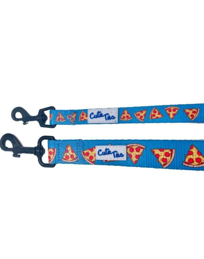 Pizza Crust - Cutie Ties Fun Design Dog Leash - Large