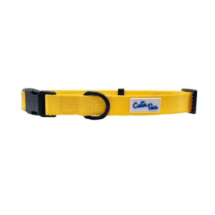 Yellow - Cutie Ties Fun Design Dog Collar - Medium