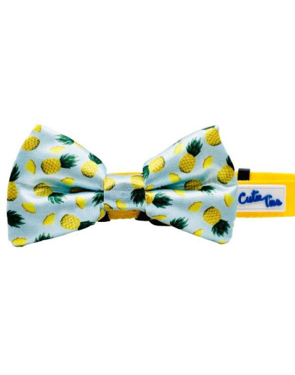 Yellow - Cutie Ties Fun Design Dog Collar - Medium