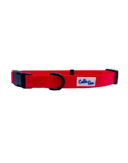 Red - Cutie Ties Fun Design Dog Collar - Medium