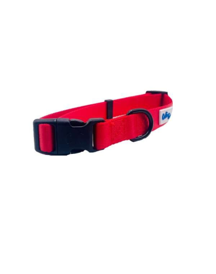 Red - Cutie Ties Fun Design Dog Collar - Medium